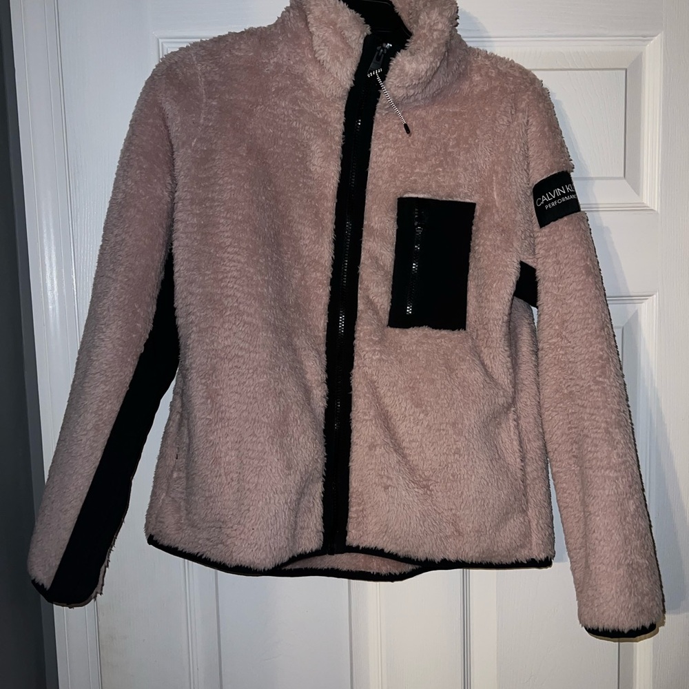 Calvin Klein Performance Blush and Black Jacket